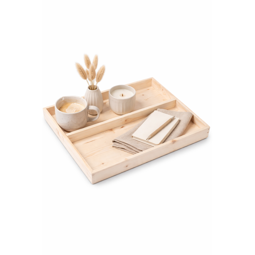 Taca drewniana 55x37x5 cm – dekoracyjna taca do serwowania i dekoracji