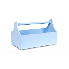 Narzędziownik-nosidełko drewniany 34x18x20,5 cm Pastel blue