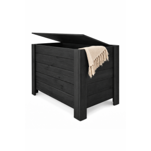 Kufer drewniany 77x40x50 cm Czarny