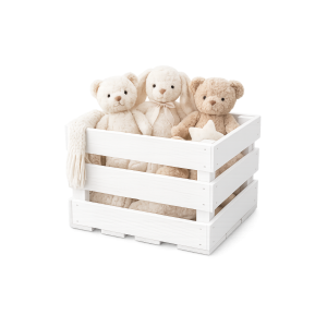 Skrzynka drewniana listewkowa 40x40x29,5 /5926.01 Signal white