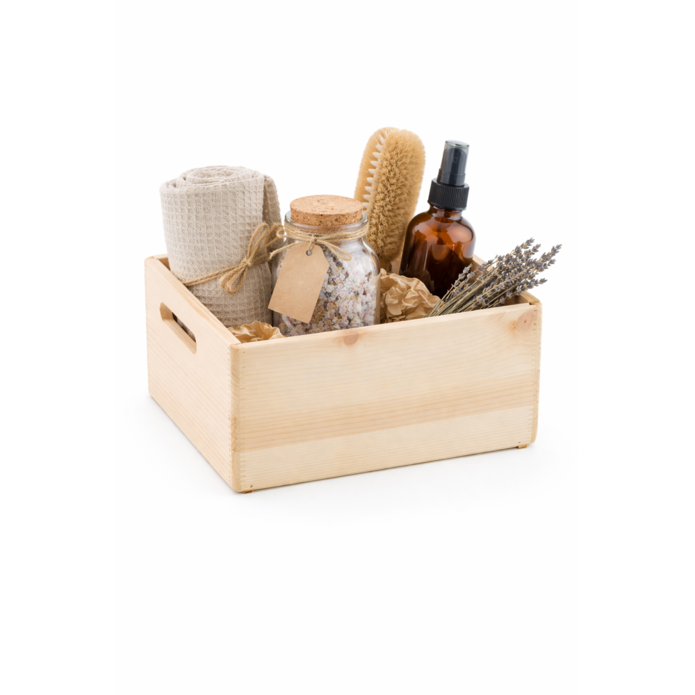 Skrzynka drewniana 30x20x13,5 cm bez uchwytów – naturalna skrzynka do przechowywania i dekoracji