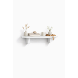 Półka drewniana ścienna 45 cm Signal white