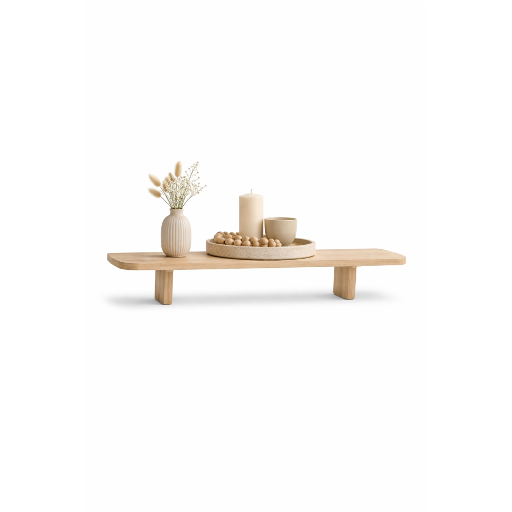 Półka drewniana ścienna 75 cm naturalna – minimalistyczna półka na ścianę