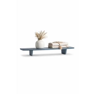 Półka drewniana ścienna 90 cm Silver grey