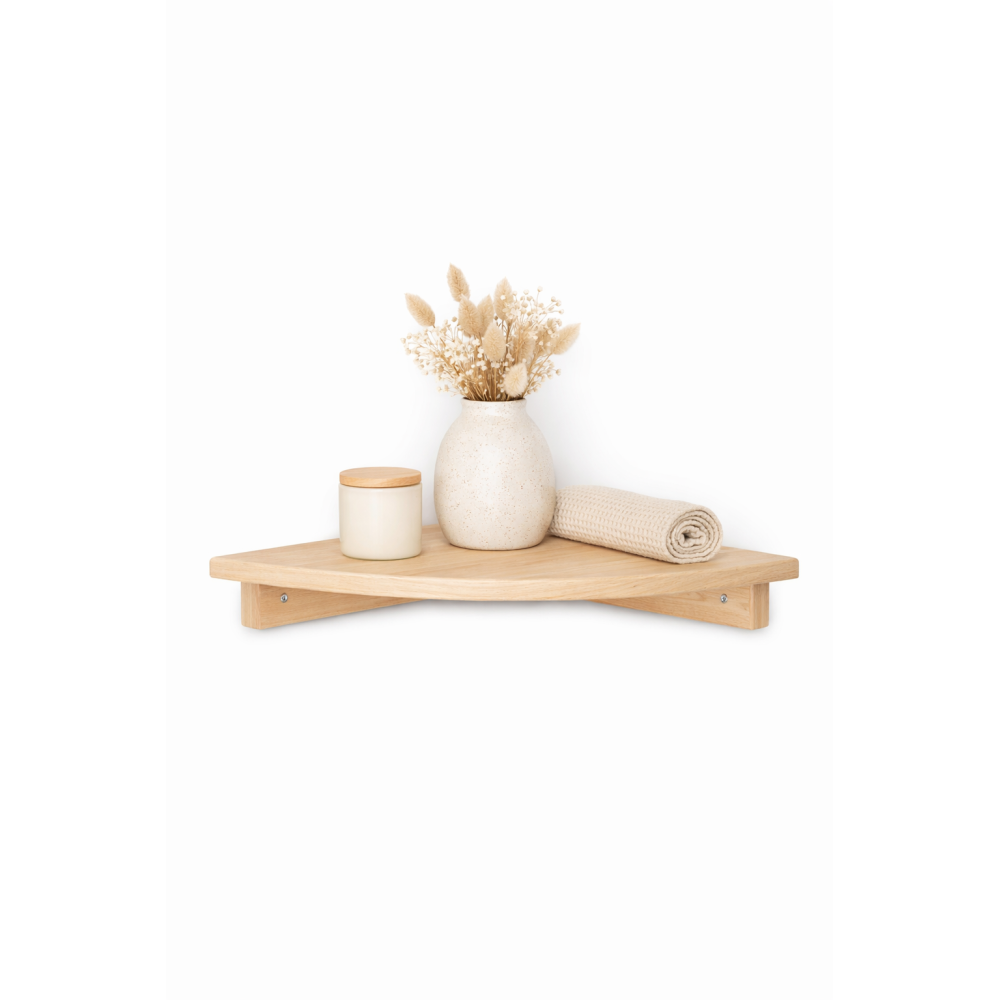 Półka drewniana narożna 22x22 cm