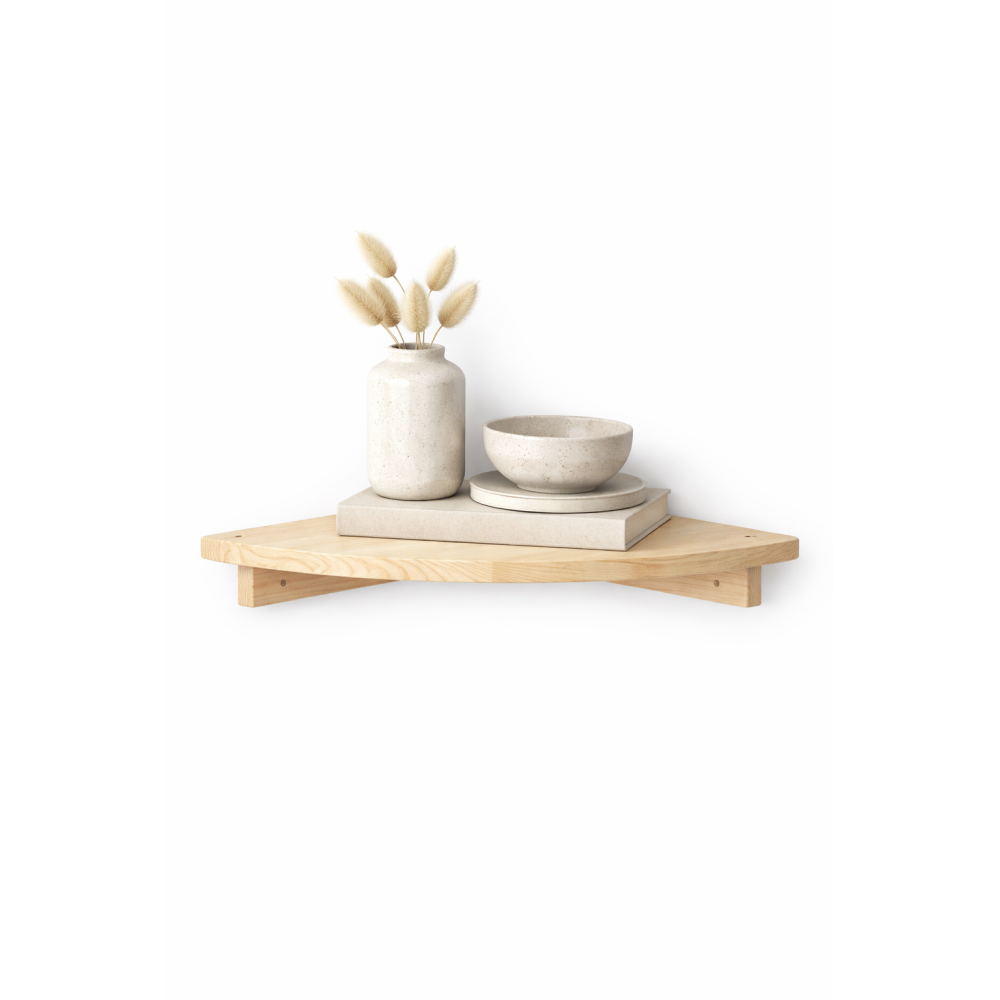 Półka drewniana narożna 30x30 cm