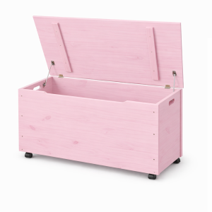 Drewniana skrzynia na zabawki / pojemnik do przechowywania z kółkami – 90x48x51 cm