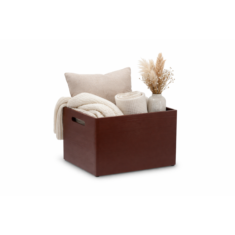 Skrzynka drewniana 40x30x23cm Brązowa