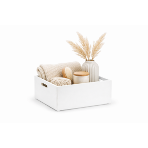 Skrzynka drewniana 40x30x13,5 cm Biała