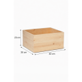 Skrzynka drewniana 40x30x23 cm bez uchwytów