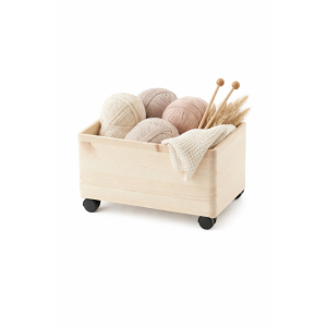 Skrzynka drewniana 40x30x23 cm z standard na kółkach