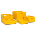 Skrzynka drewniana 30x20x7 cm Signal yellow