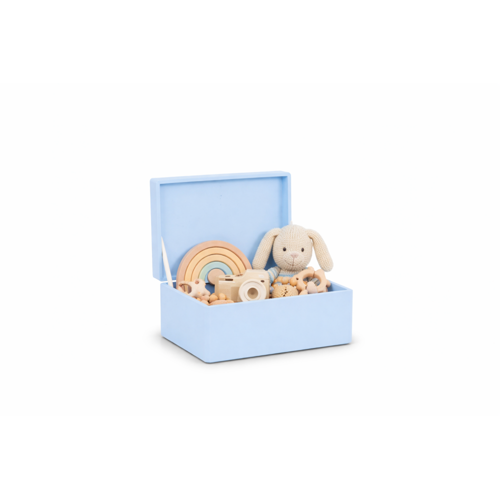 Skrzynka drewniana z deklem 30x20x13,5 cm bez uchwytów – pudełko do przechowywania