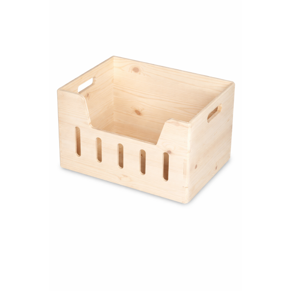 Skrzynka drewniana 40x30x23 cm z wybraniem- dekoracyjna skrzynka do przechowywania