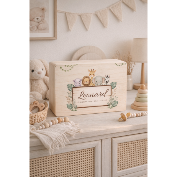 Personalizowane pudełko wspomnień dla dziecka z nadrukiem UV 30x20x13,5 cm