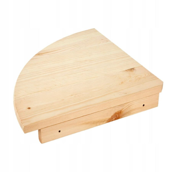 Półka drewniana narożna 30x30 cm – praktyczna półka do rogu