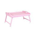 Taca z nogami drewniana 51x32x24 cm Light pink