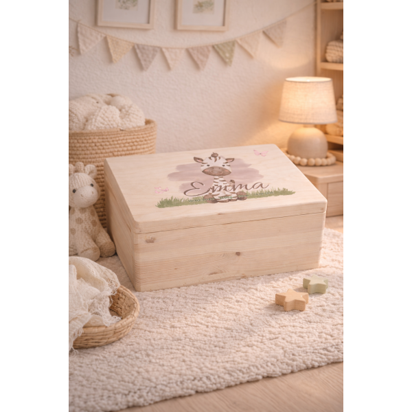 Personalizowane pudełko wspomnień dla dziecka z nadrukiem UV 60x40x23 cm