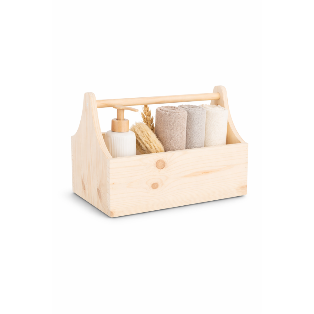 Drewniane nosidełko na narzędzia 34x18x20,5 cm – narzędziownik