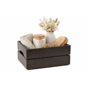 Skrzynka drewniana mała 31x23x15 cm Brązowa