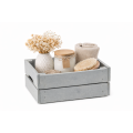 Skrzynka drewniana mała 31x23x15 cm Szara