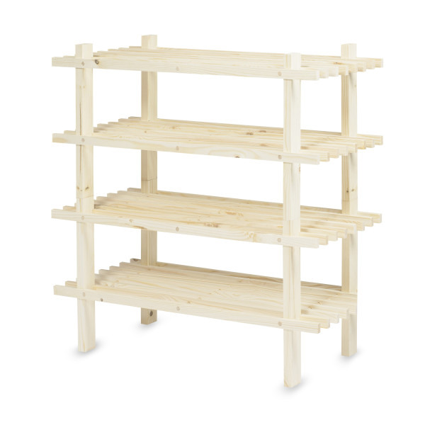 Półka na buty składana drewniana 70x26x34 cm Natural wood Półka na buty składana drewniana 70x26x34 cm Natural wood
