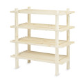 Półka na buty składana drewniana 70x26x34 cm Natural wood