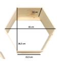 Półka plaster miodu "heksagon" 35x30,5x14 cm  Signal white
