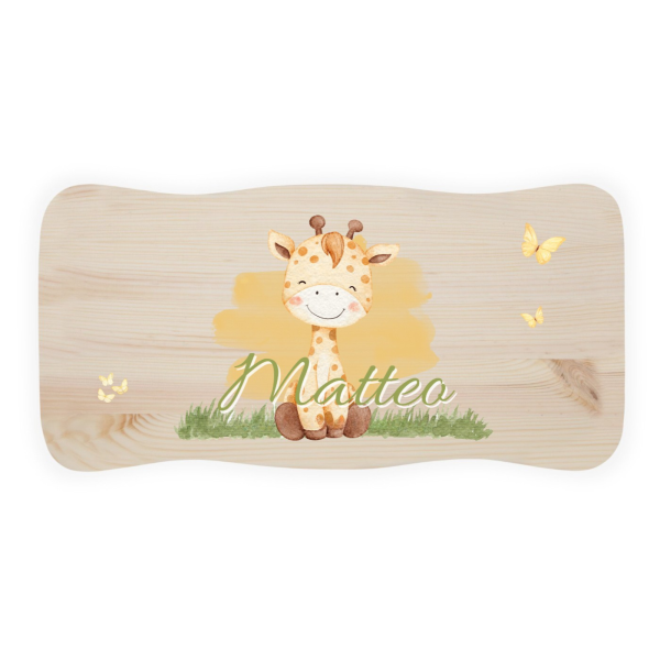 Stołek drewniany dla dziecka z imieniem personalizowany nadruk UV