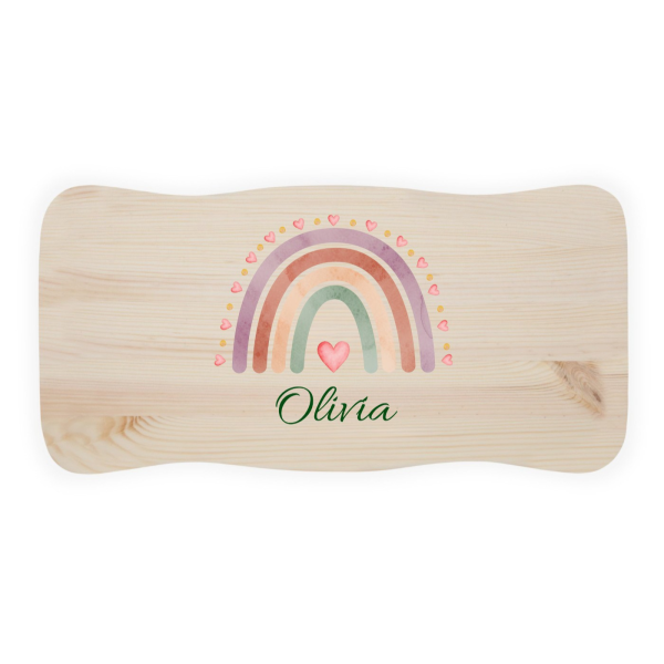 Stołek drewniany dla dziecka z imieniem personalizowany nadruk UV