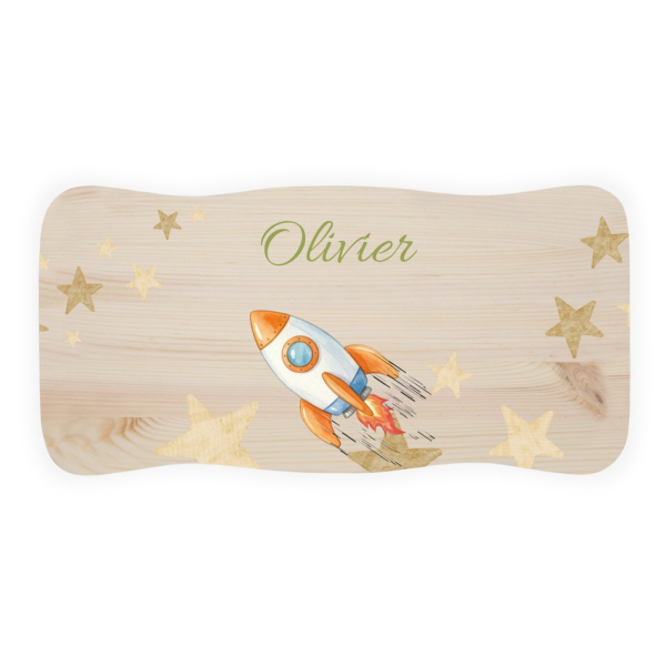 Stołek drewniany dla dziecka z imieniem personalizowany nadruk UV