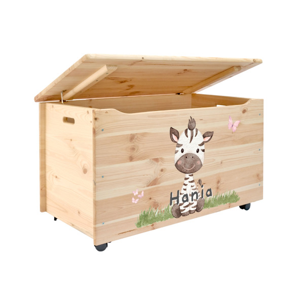 Kufer drewniany personalizowany nadruk UV dla dziecka 90x48x51