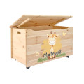 Kufer drewniany personalizowany nadruk UV dla dziecka 90x48x51