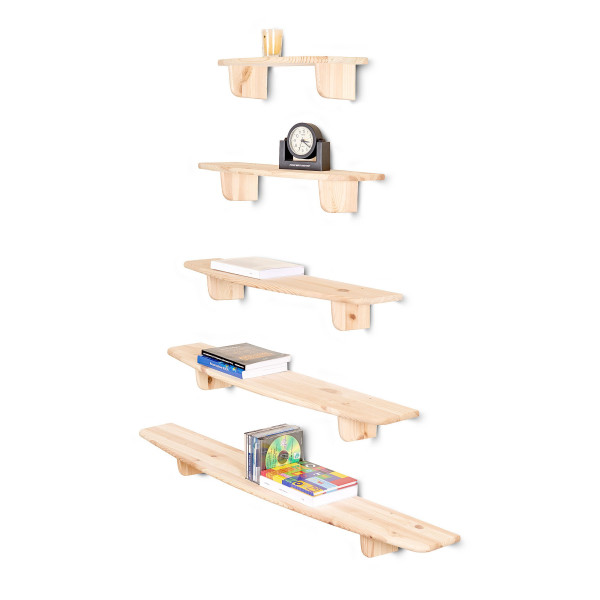 Pólka drewniana ścienna 75 cm Natural wood