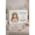Personalizowane pudełko wspomnień na Pierwszą Komunię Świętą 30x20x13,5 cm nadruk UV