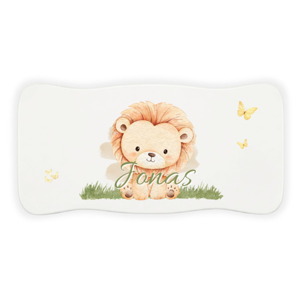 Stołek drewniany dla dziecka z imieniem personalizowany nadruk UV - biały