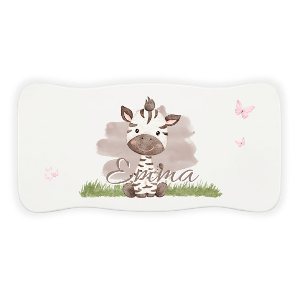 Stołek drewniany dla dziecka z imieniem personalizowany nadruk UV - biały