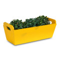 Doniczka drewniana 35x14,5x13 cm Signal yellow