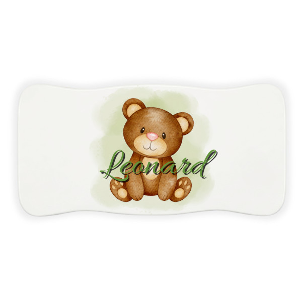 Stołek drewniany dla dziecka z imieniem personalizowany nadruk UV - biały