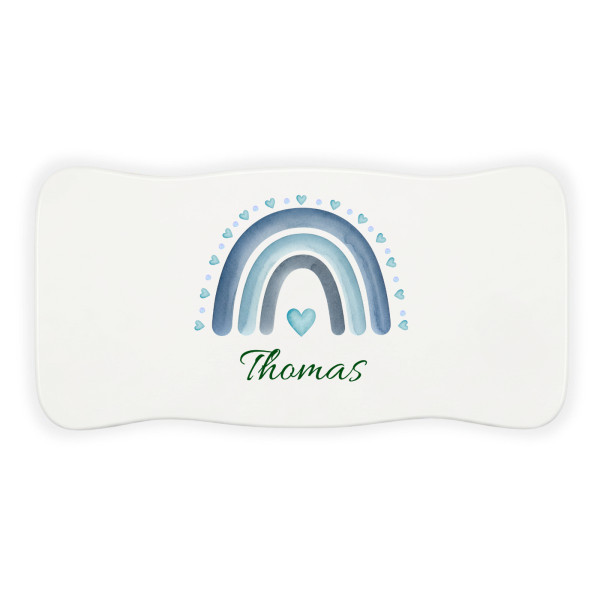 Stołek drewniany dla dziecka z imieniem personalizowany nadruk UV - biały