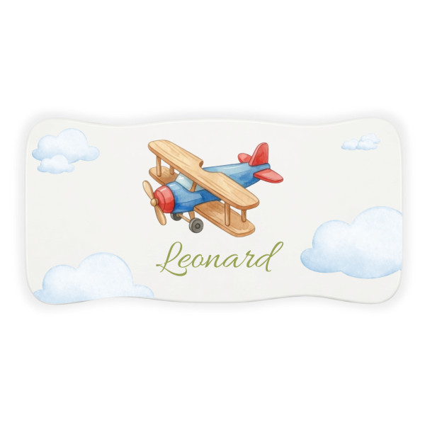 Stołek drewniany dla dziecka z imieniem personalizowany nadruk UV - biały