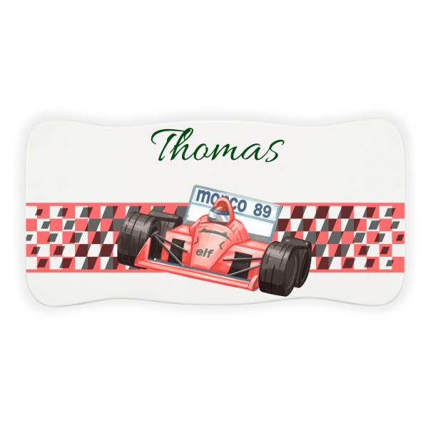 Stołek drewniany dla dziecka z imieniem personalizowany nadruk UV - biały