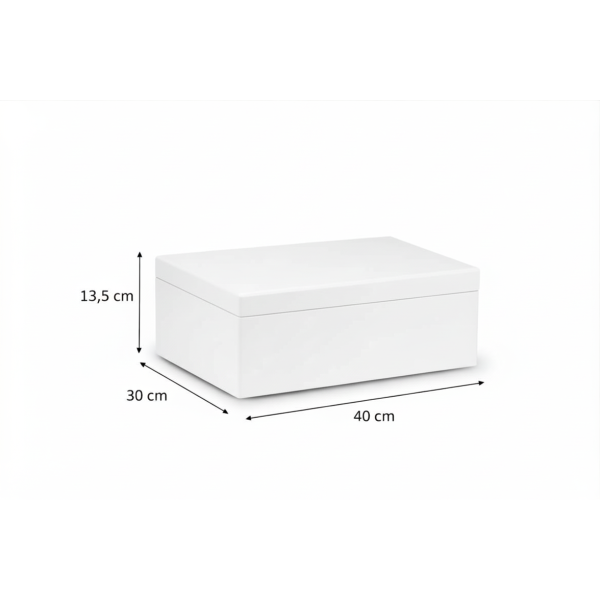 Personalizowane białe pudełko wspomnień na Pierwszą Komunię Świętą nadruk UV