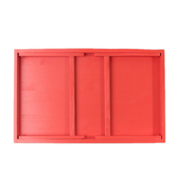 Taca z nogami drewniana 51x32x24 cm Pure red