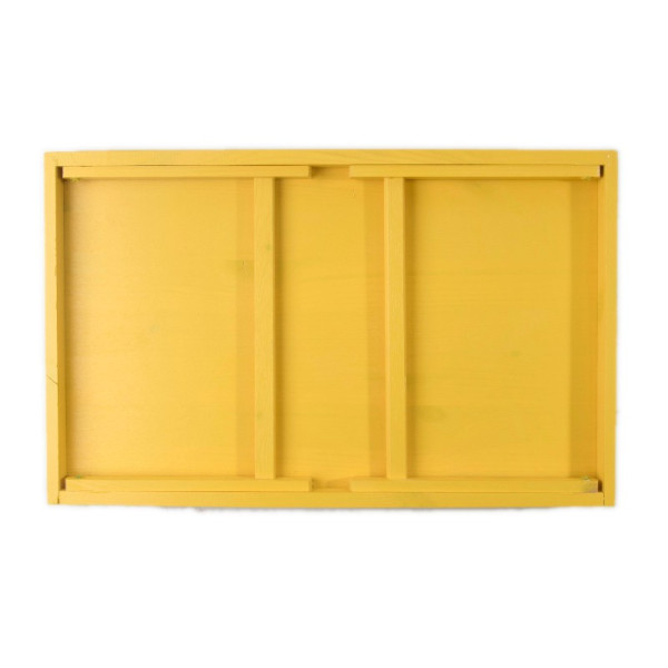 Taca z nogami drewniana 51x32x24 cm Signal yellow