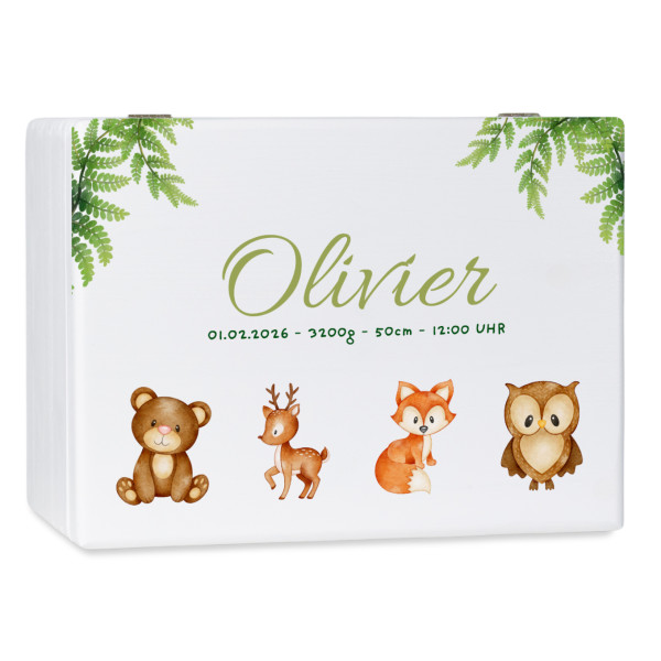 Personalizowane pudełko wspomnień dla dziecka 20x15x10 cm – nadruk UV