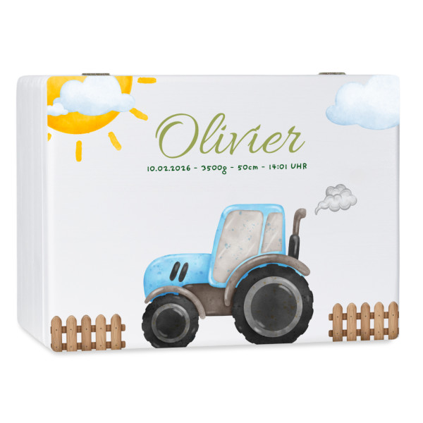 Personalizowane pudełko wspomnień dla dziecka 20x15x10 cm – nadruk UV