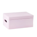 Skrzynka drewniana z deklem 30x20x13,5 cm Light pink