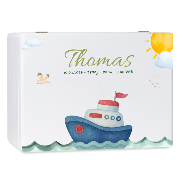 Personalizowane pudełko wspomnień dla dziecka 20x15x10 cm – nadruk UV