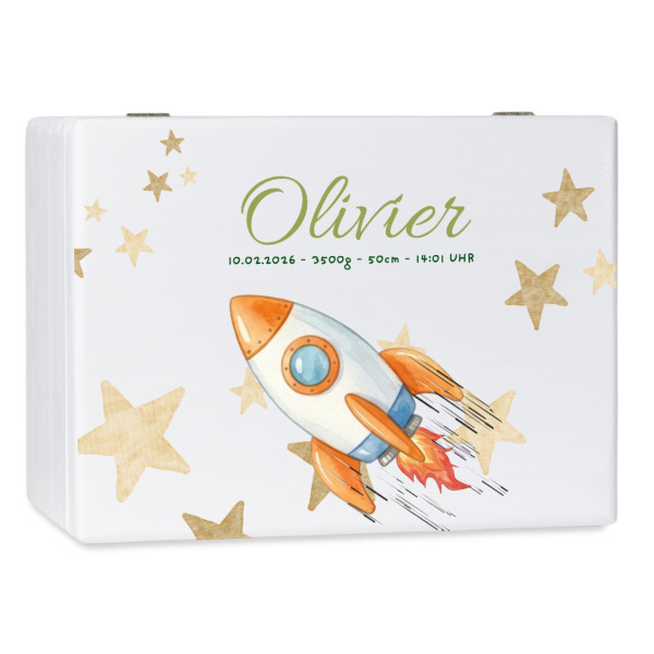 Personalizowane pudełko wspomnień dla dziecka 60x40x23 cm – nadruk UV